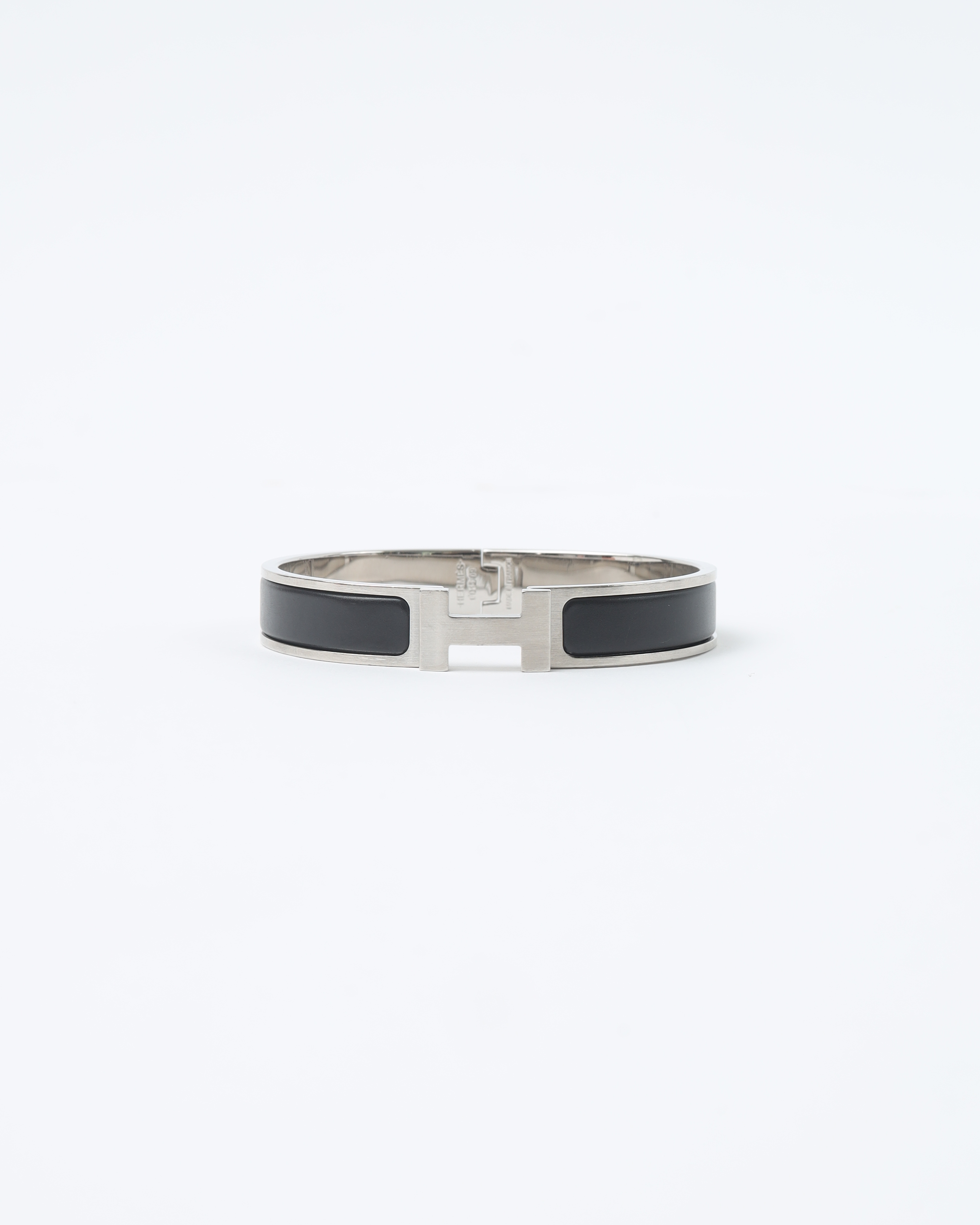 HERMÈS Click H Black Enamel Bracelet