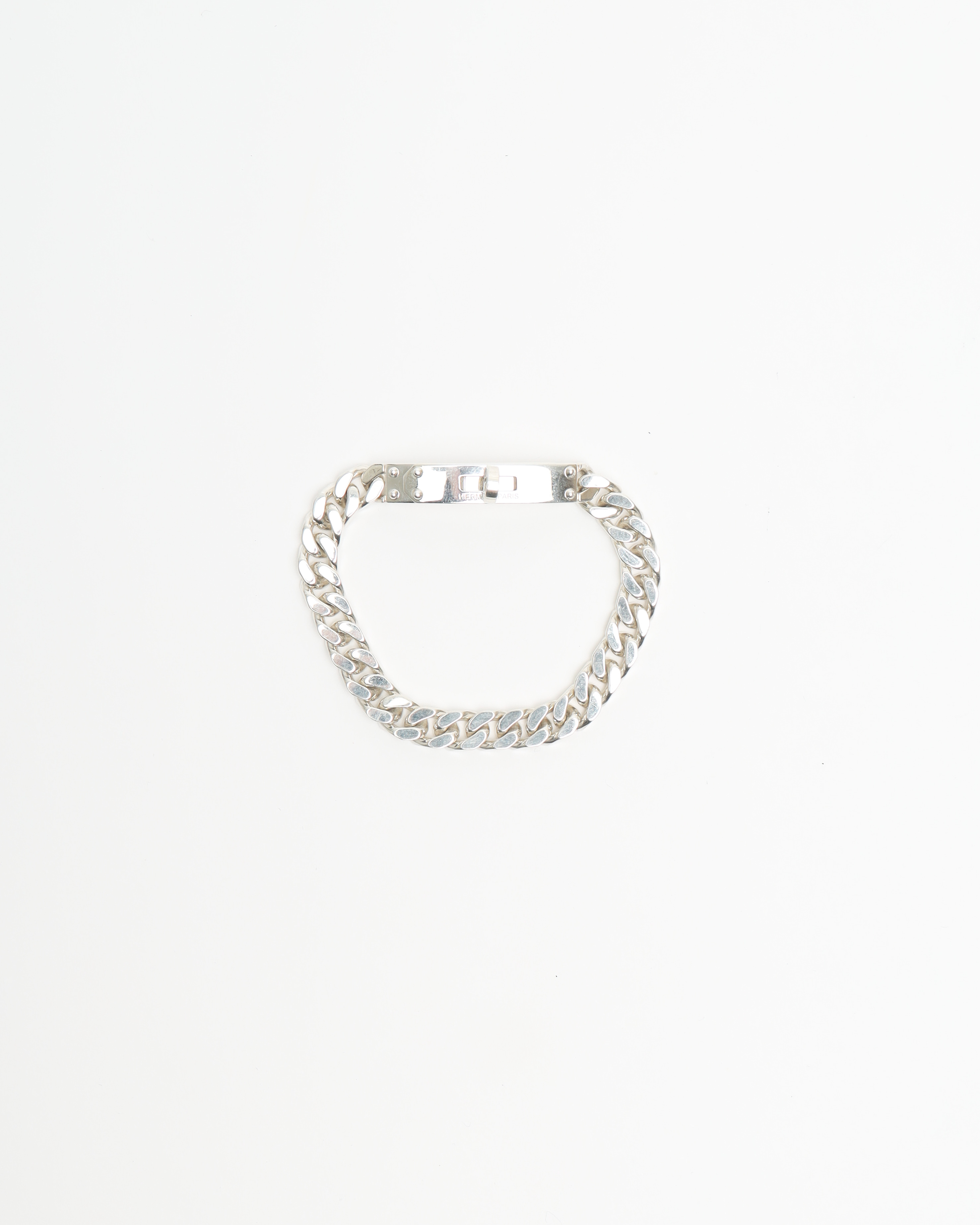 HERMÈS Kelly Gourmetto Silver Bracelet
