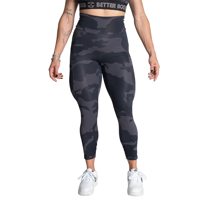 High Waist Leggings, Dark Camo