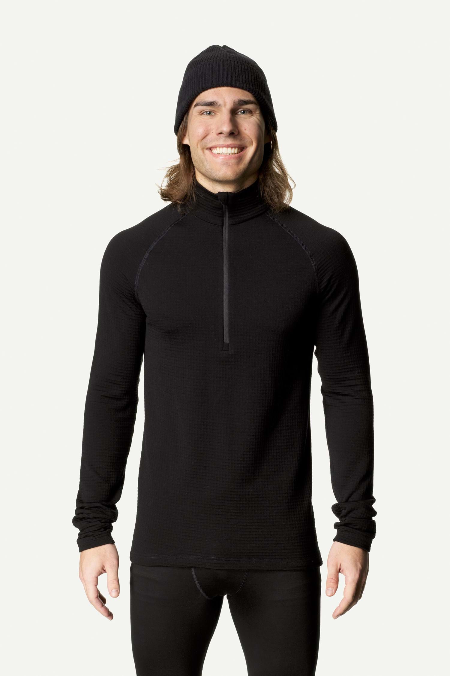 Houdini M's Desoli Thermal Half Zip, True Black, XL
