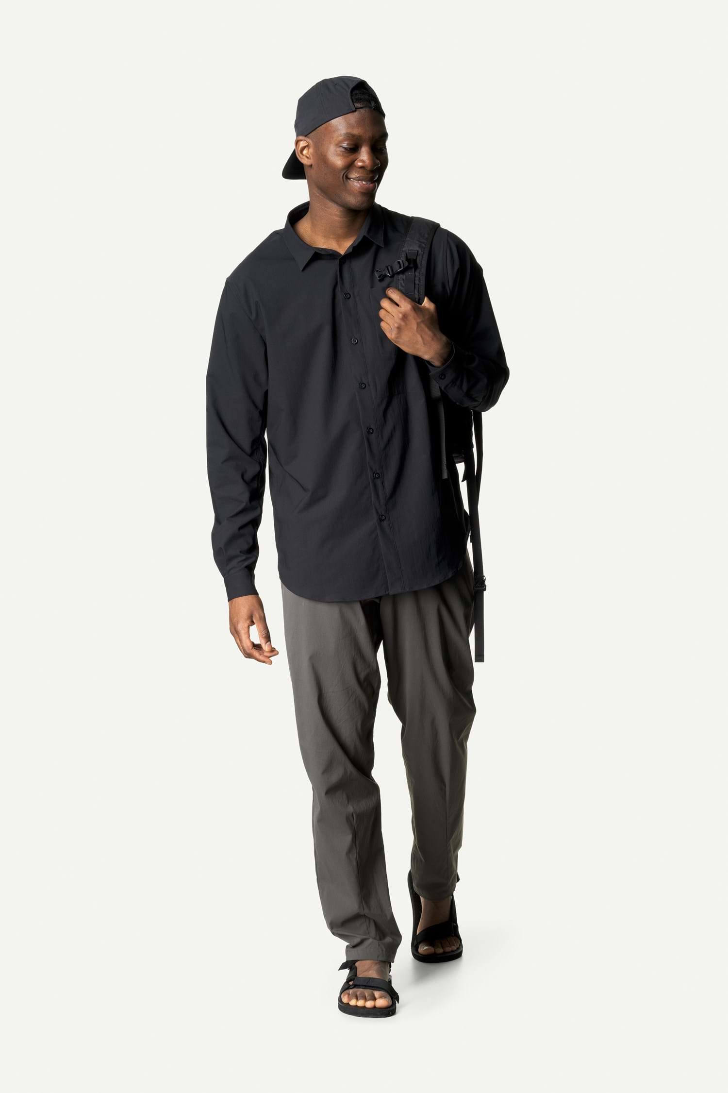 Houdini M's Longsleeve Shirt, True Black, XXL