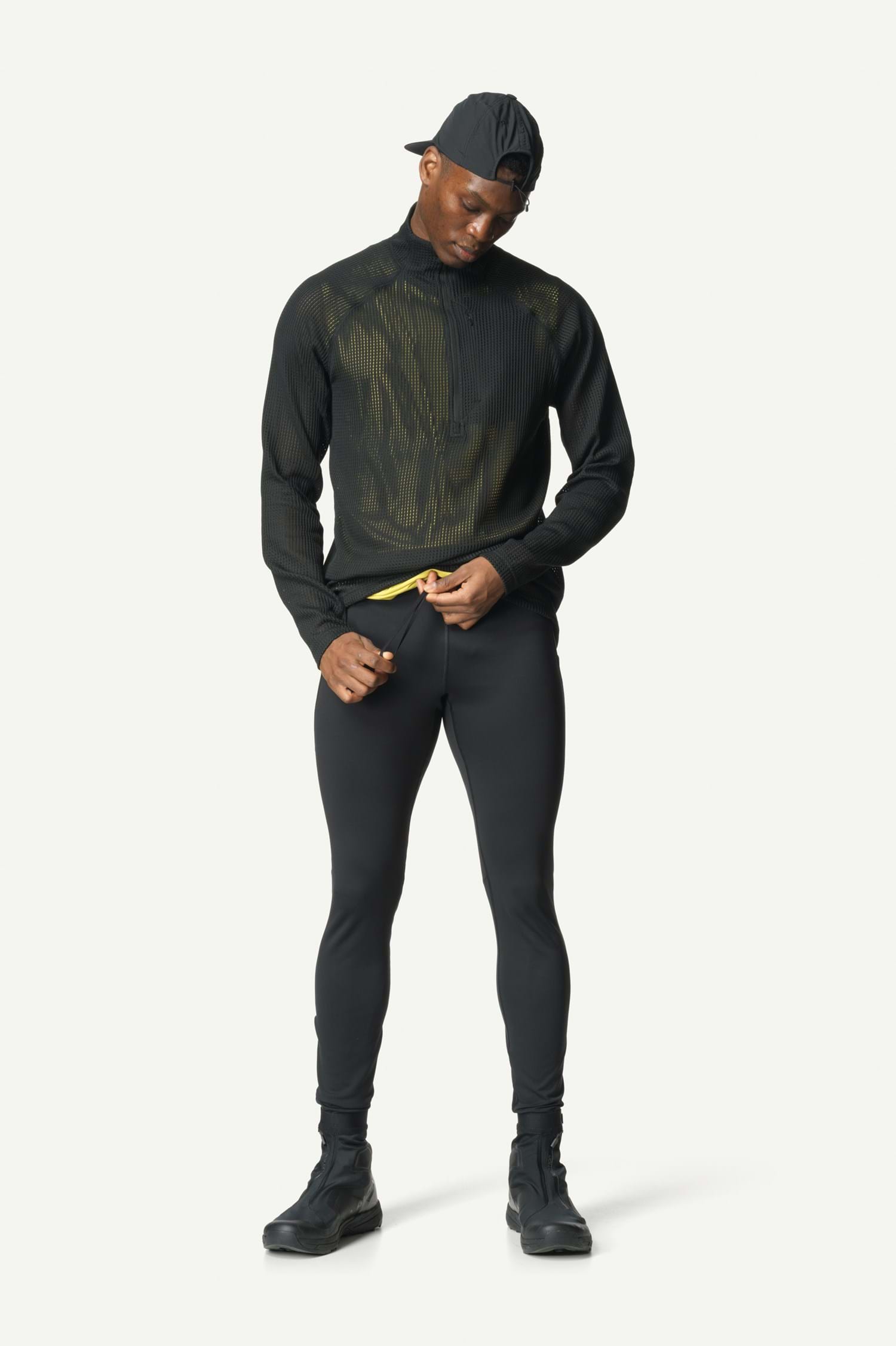 Houdini M's Pace Flow Half Zip, True Black, XXL