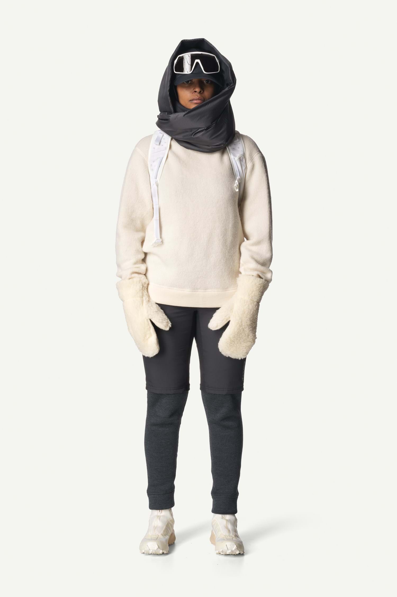 Houdini W's Alto Wool Crew, Sugar Snow, L