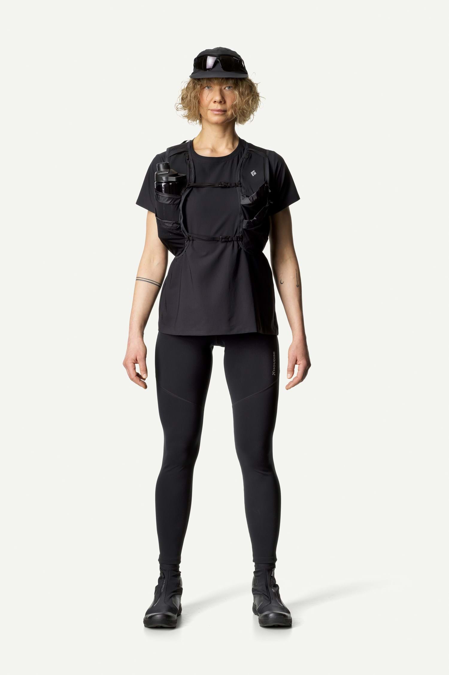 Houdini W's Cover Tee, True Black, M
