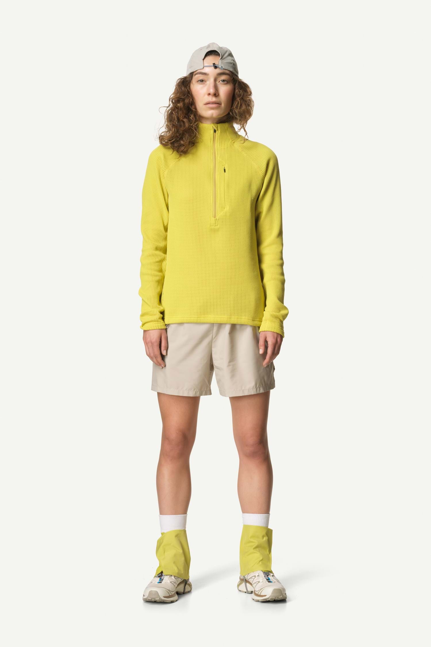 Houdini W's Pace Flow Half Zip, Be the Light Green, XS