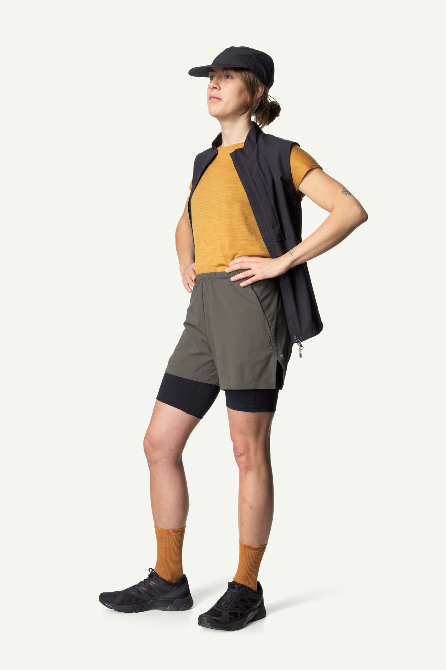 Houdini W's Pace Light Shorts, Baremark Green, XL