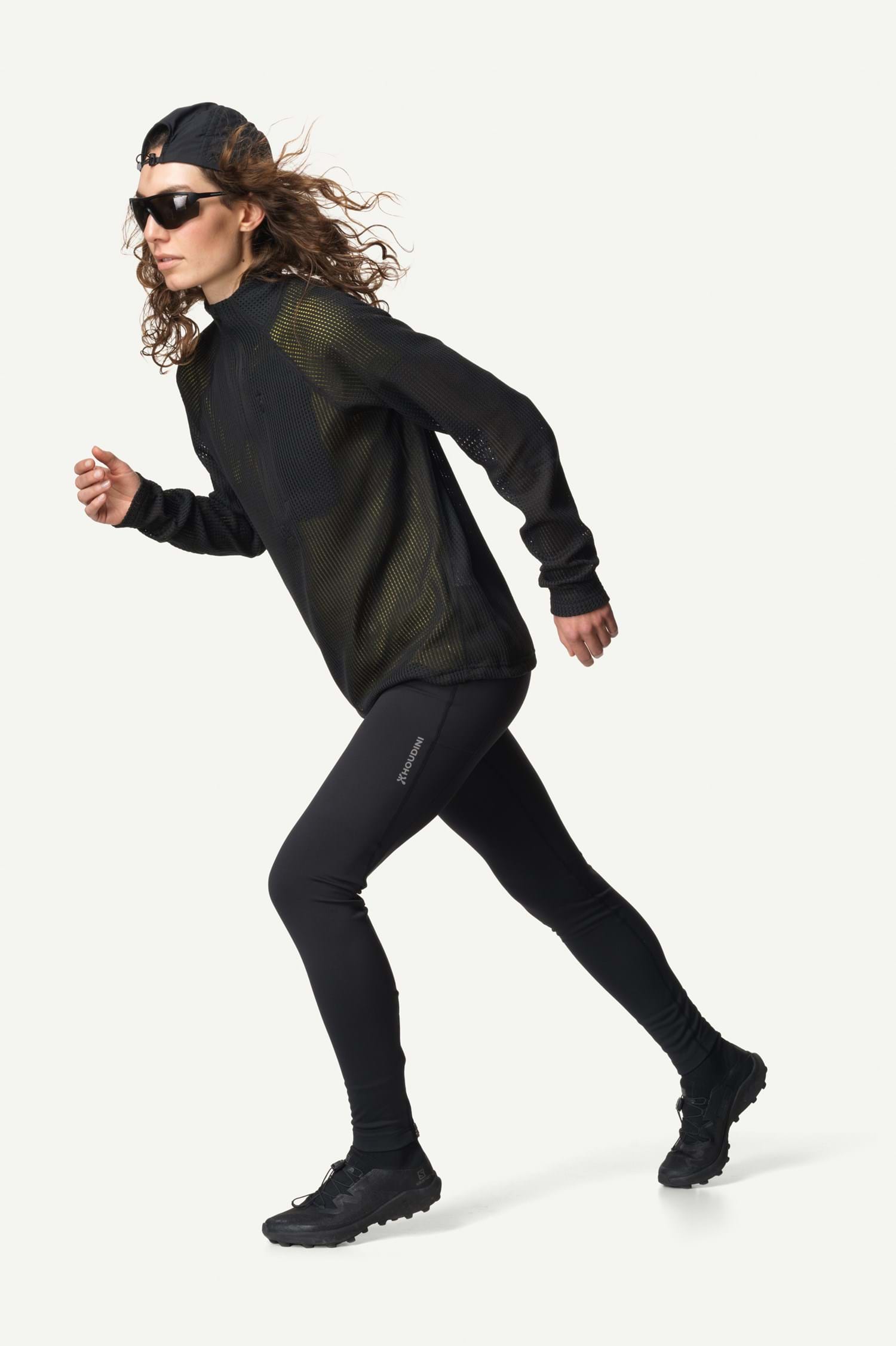 Houdini W's Pace Trail Tights, True Black, M