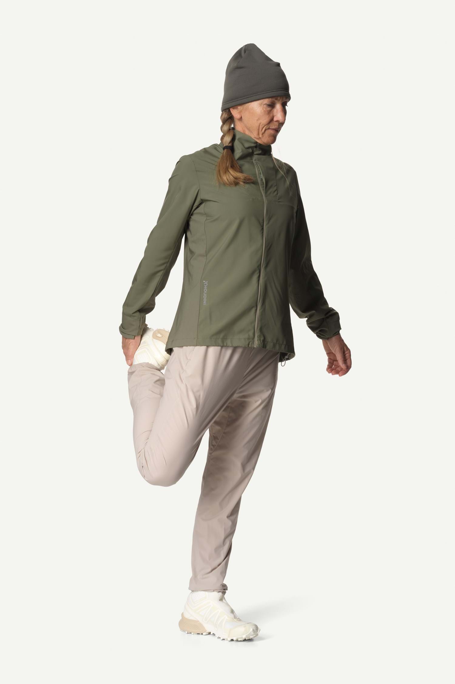Houdini W's Pace Wind Jacket, Sage Green, M