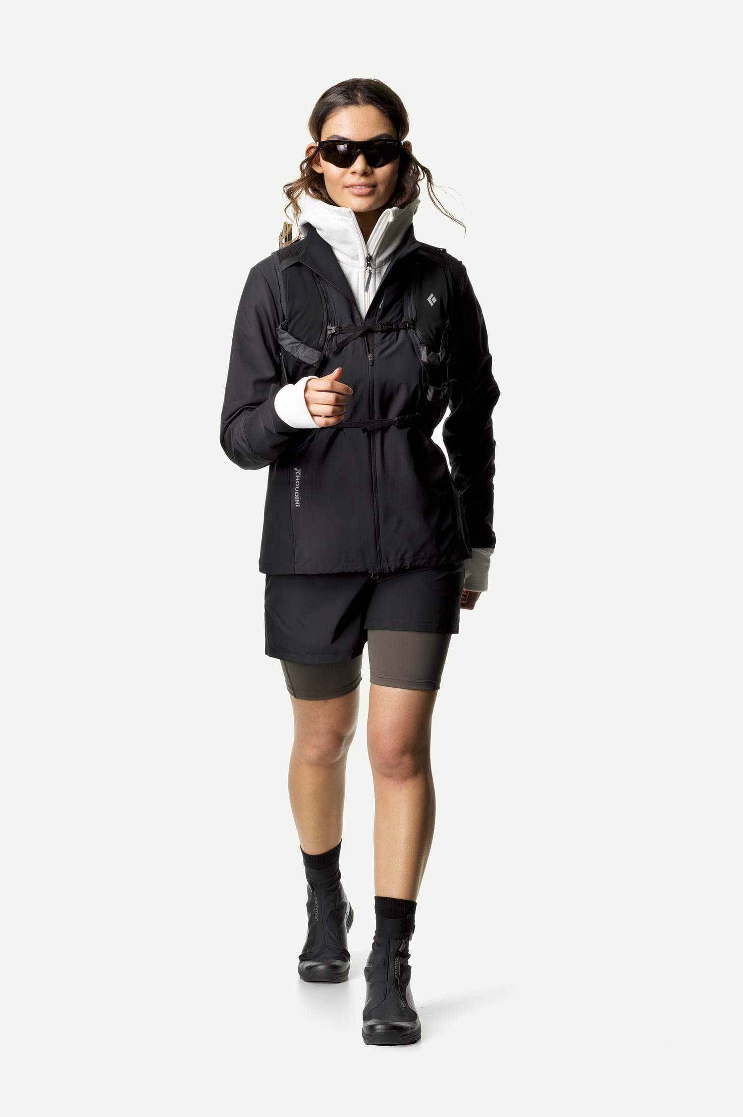Houdini W's Pace Wind Jacket, True Black, M