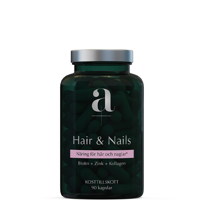 Hår & Naglar Biotin Zink Kollagen 90 kapslar