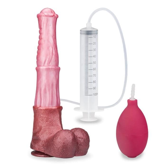 Häst ejakulator sugkopp dildo 32,0cm