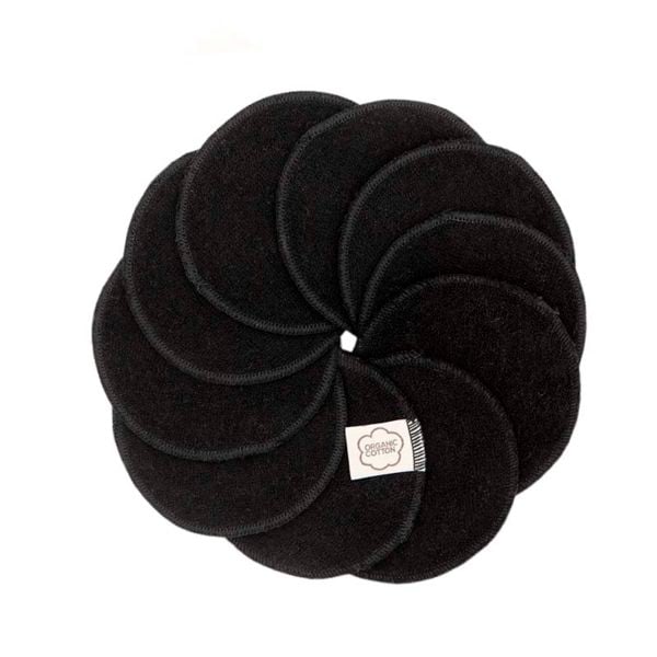 ImseVimse - Ekologiska Rengöringspads Bomull Black 10-pack