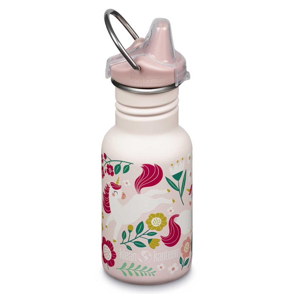Kid Kanteen - Pipmugg Sippy Cap, Leaping Unicorns Pink - 355 ml