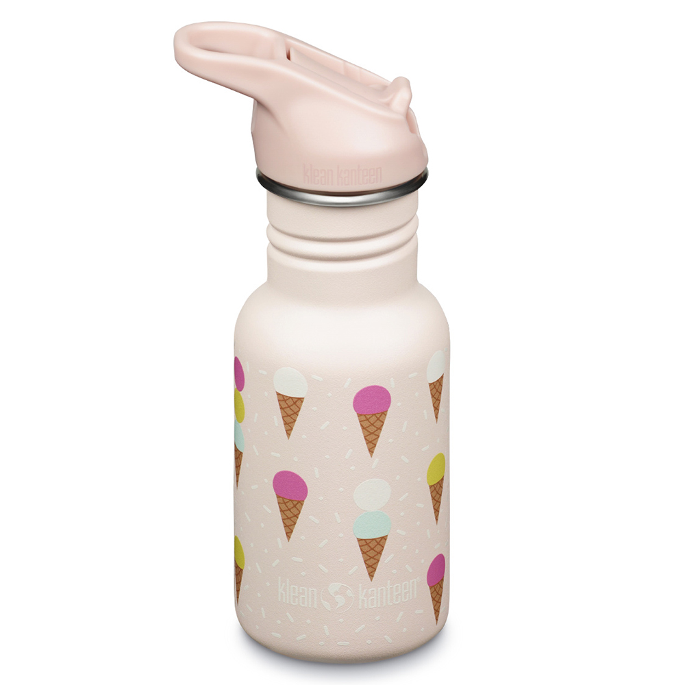Kid Kanteen - Vattenflaska Flip Seal Sport Cap, Ice Cream Pink - 355 ml