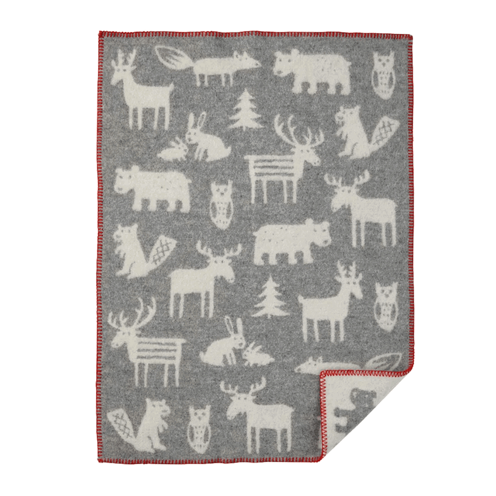 Klippan Kids Ekologisk Ullfilt Forest - Grey