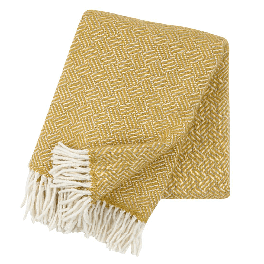 Klippan Ullpläd Samba - Yellow