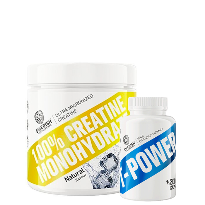 Kreatin Monohydrat 250 g - T-Power Testo DAA 200 Kapslar