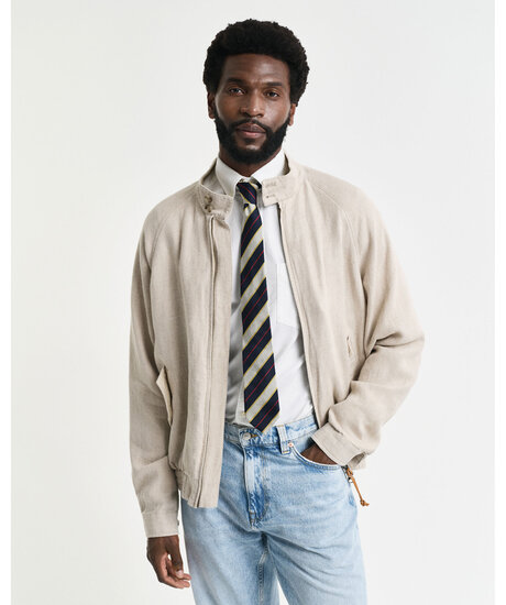 Linen Harrington Jacket