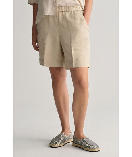 Linen Pull On Shorts