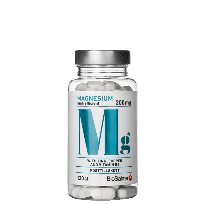 Magnesium 200mg - Zink Koppar B6 120 kapslar