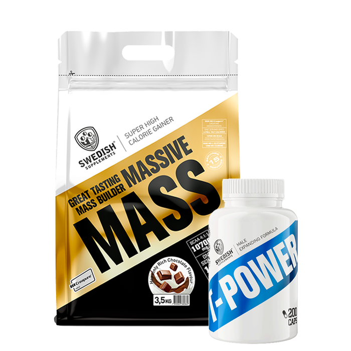 Massive Mass Gainer 3,5 kg - T-Power Testo 200 Kapslar