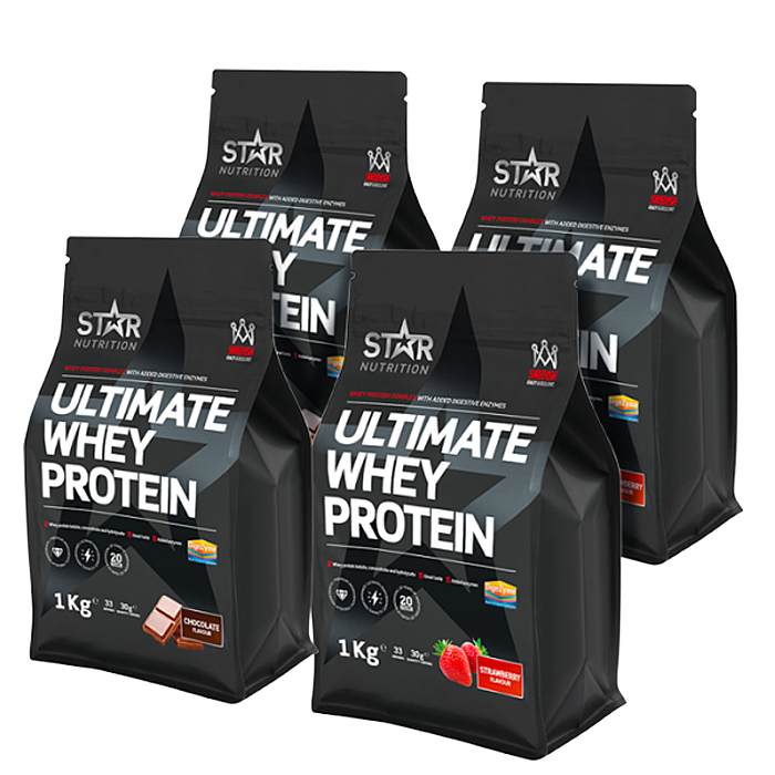 Mix&Match- 4 x Ultimate Whey Vassleprotein 1 kg