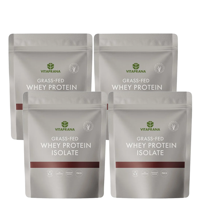 Mix&Match 4 x Vassleproteinisolat Grass-fed 750 g