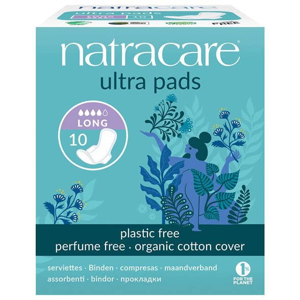 Natracare Ekologiska Bindor med Vingar Long 10 st