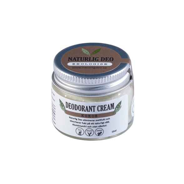 Naturlig Deo - Ekologisk Deodorantkräm Kokos - 15 ml