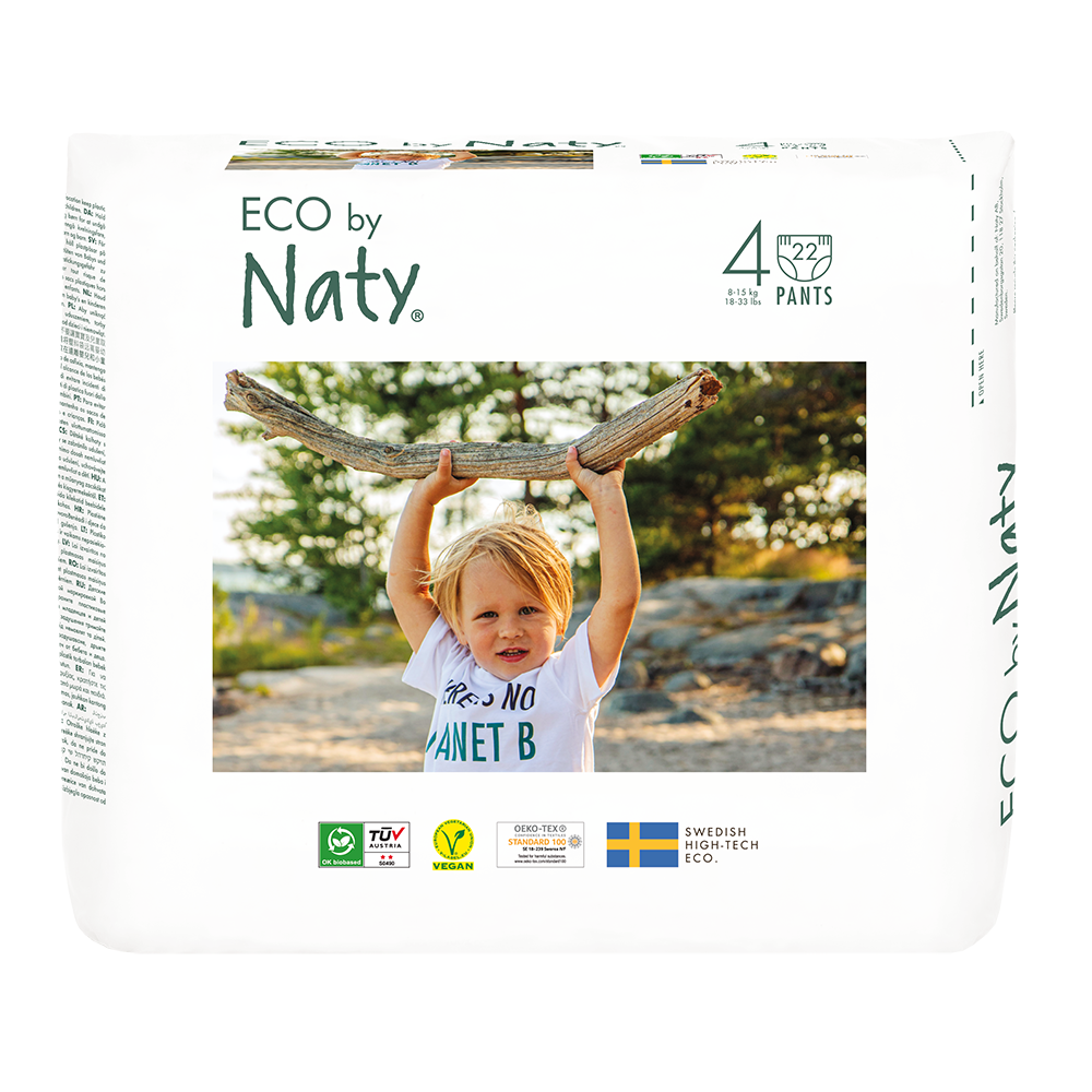 Naty - Ekologiska Blöjbyxor / Pull on Pants Stl- 4 (8-15 kg), 22 st
