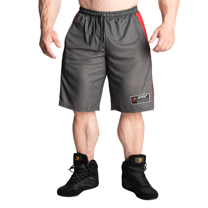 No1 Mesh Shorts,Black/Red