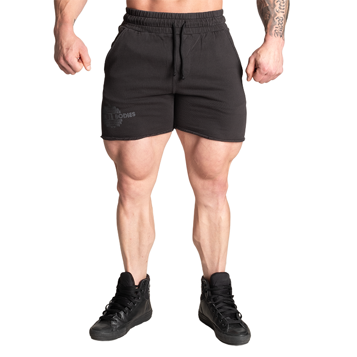 Old School Sweatshorts, Acid Washed Black
