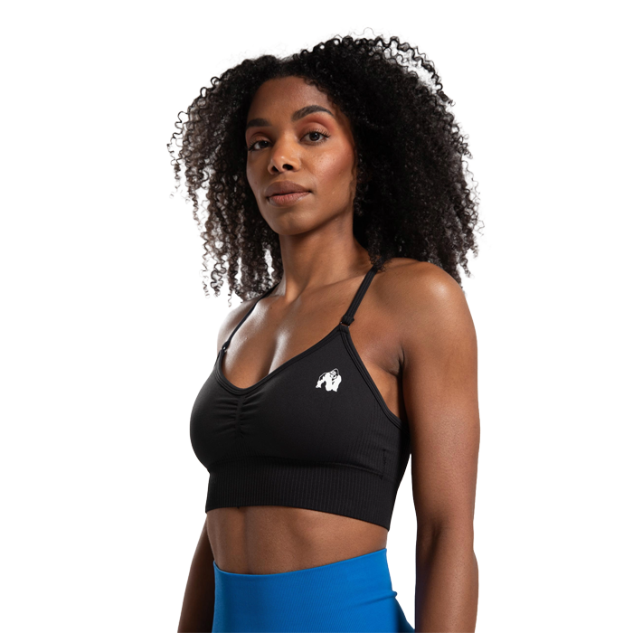 Olivia Seamless Sports Bra, Black