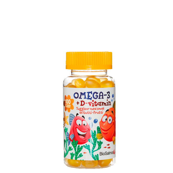 Omega-3 - D-vitamin Barn 100 st tuggisar