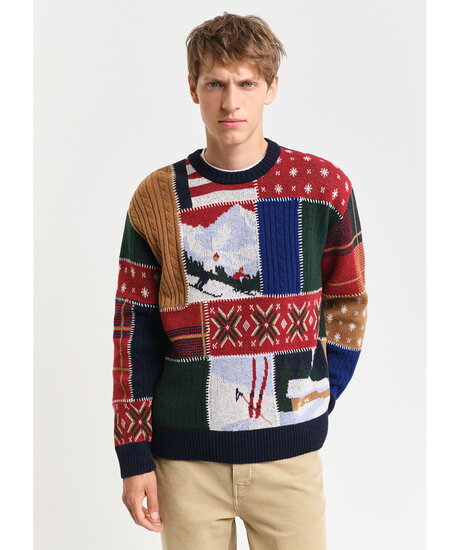 Patchworked C-Neck