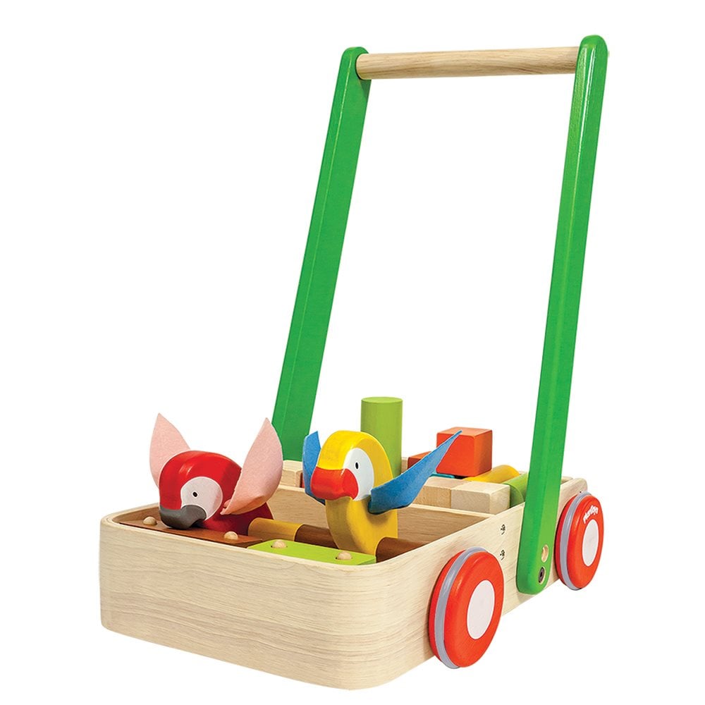 PlanToys - Lära Gå Vagn i Trä