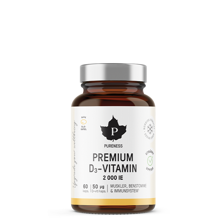 Premium D3-vitamin 2000 IE 60 kapslar