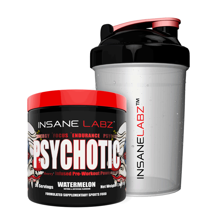 Psychotic Pre-Workout 35 portioner - Insane Labz Shaker