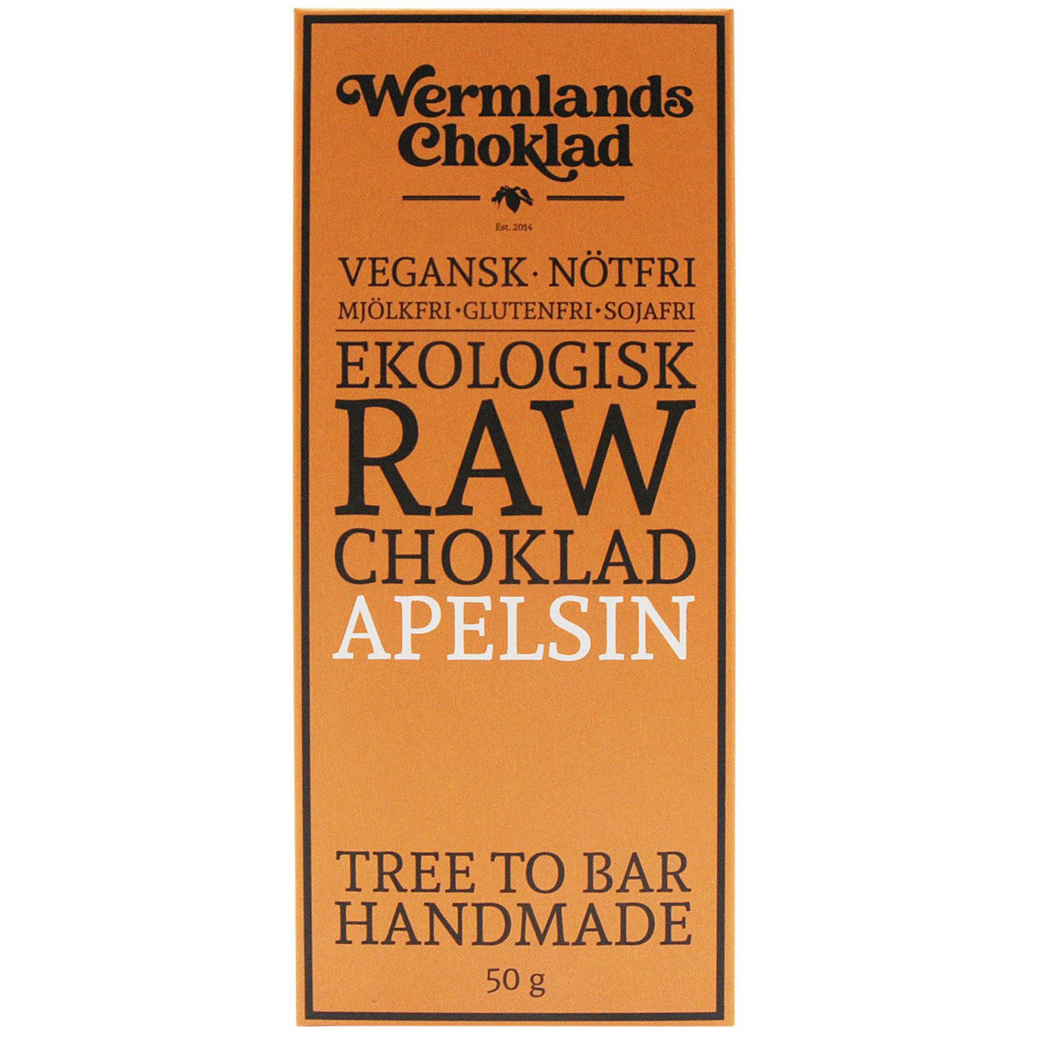 Raw & Ekologisk Tree To Bar Choklad Apelsin