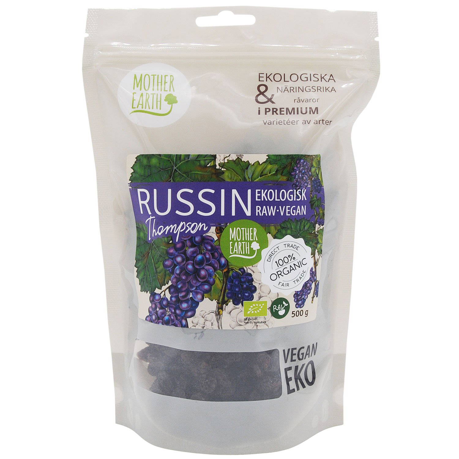 RAW Ekologiska Thompson Russin 500 gram