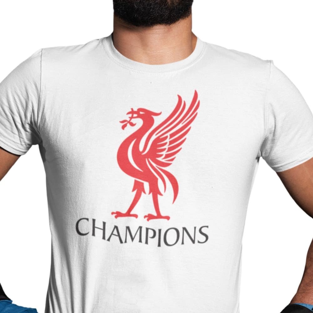 REA Liverpool sports t-shirt med Champions logo fram mjuk sportströja YNWA