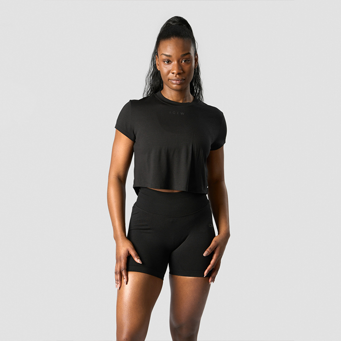 Rush Cropped T-shirt,Black