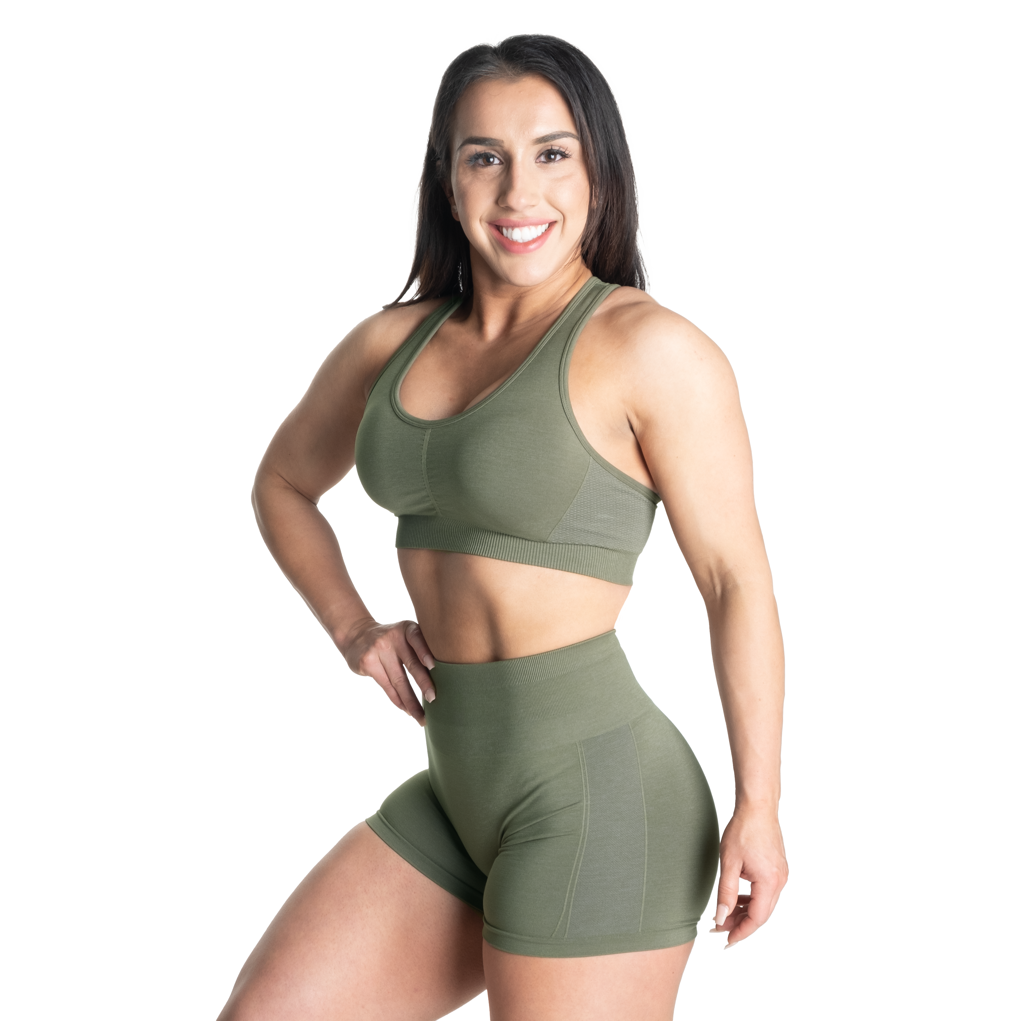 Scrunch Sports Bra, Washed Green