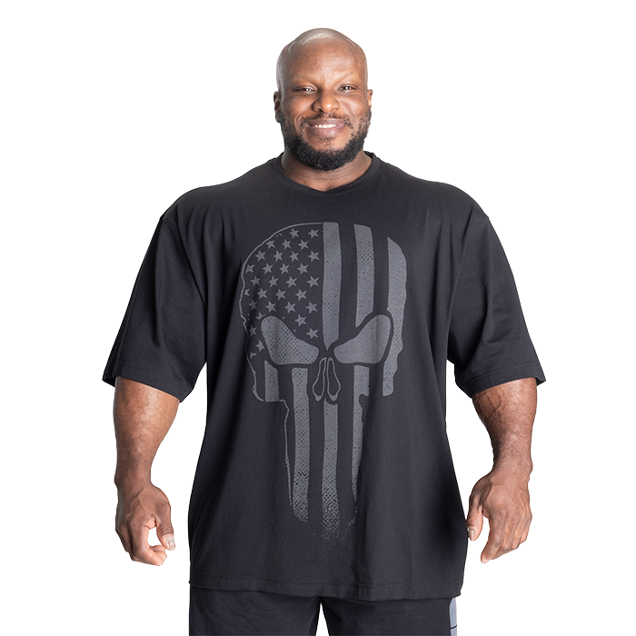 Skull Union Iron Tee, Black