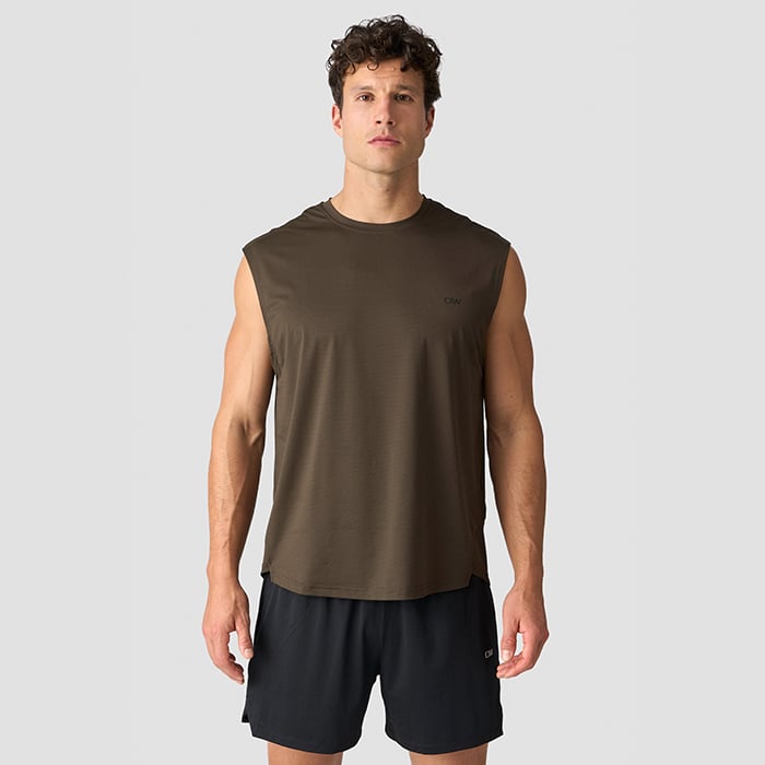 Stride Sleeveless T-shirt, Smokey Brown