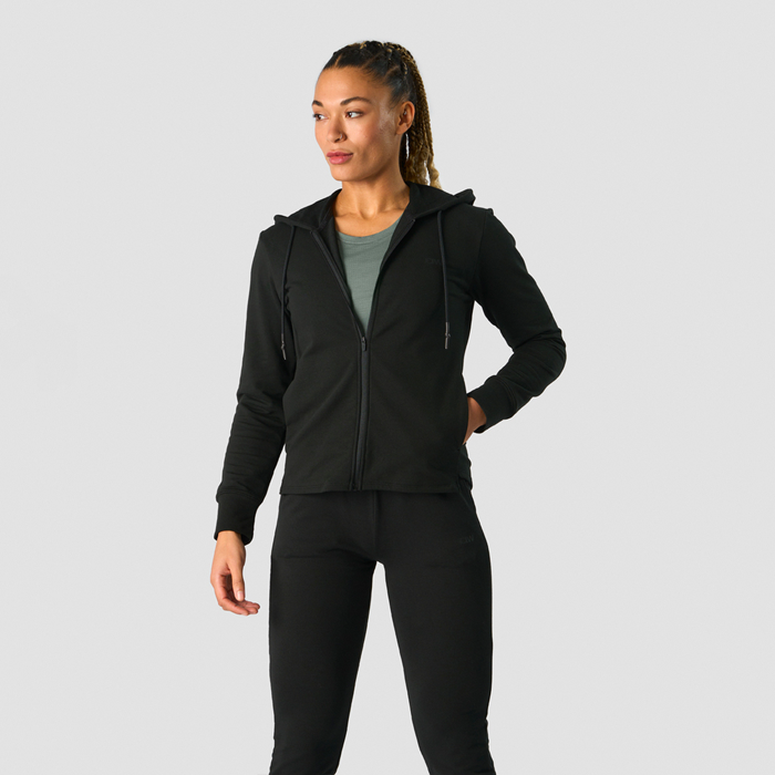 Stride Zipper Hoodie,Black