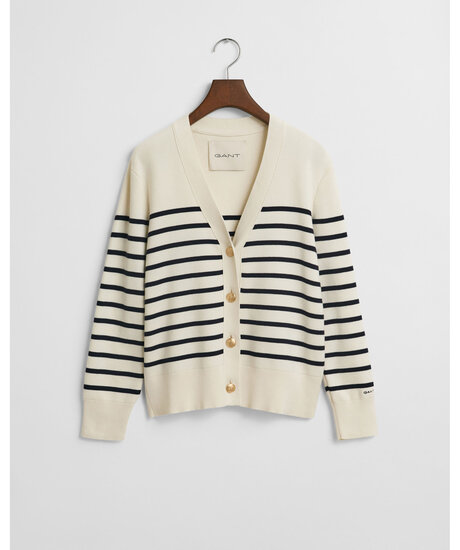Striped Cotton Cardigan