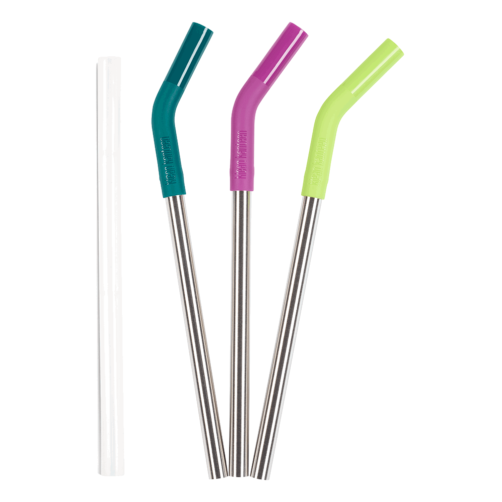 Sugrör Rostfritt stål Smoothie (10 mm) - 3-pack