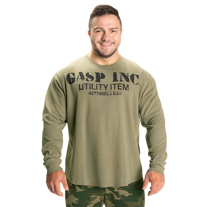 Thermal Gym Sweater,Washed Green