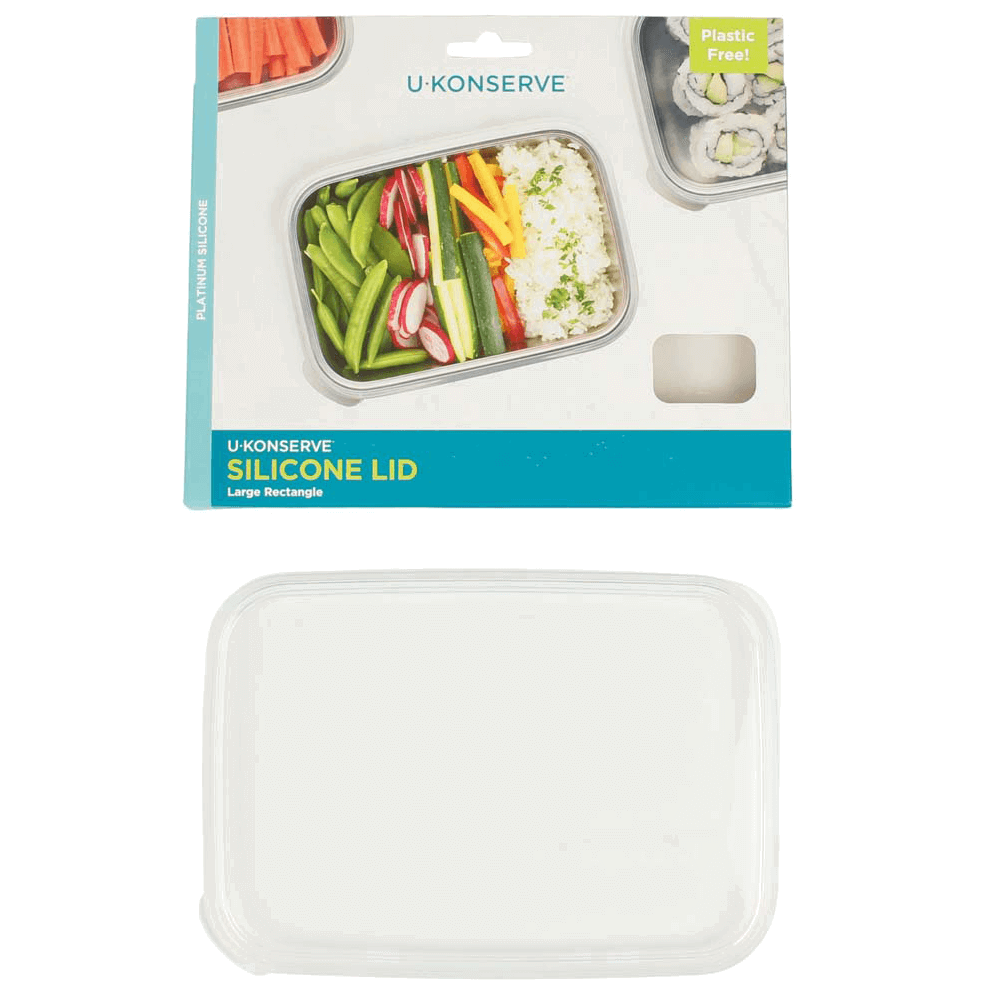 U-Konserve Lock i Silikon 1280 ml Rectangle - 795 ml Divided - Clear